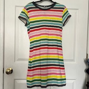 Pam & Gela rainbow striped t-shirt dress